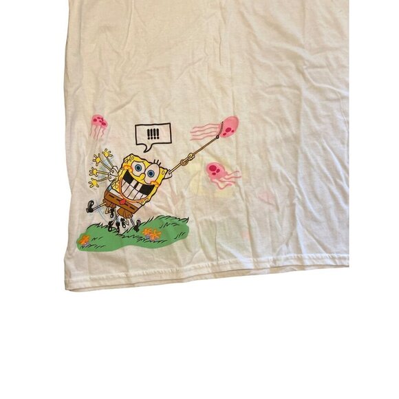 Nickelodeon White SpongeBob Squidward Tentacles M 100% Cotton TShirt Tee Shirt - Picture 3 of 6